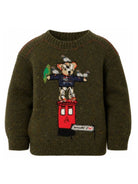 Maglione per bambino Burberry Kids verde con motivo Postbox Bear 8131186 C5083 BURBERRY KIDS 
