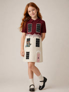 Abito per bambina Burberry Kids multicolore con motivo Townhouse Bear 8131193 B8750 BURBERRY KIDS 