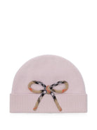 Cappello per bambina Burberry Kids rosa con dettaglio con fiocco Check 8131196 C2989 BURBERRY KIDS 