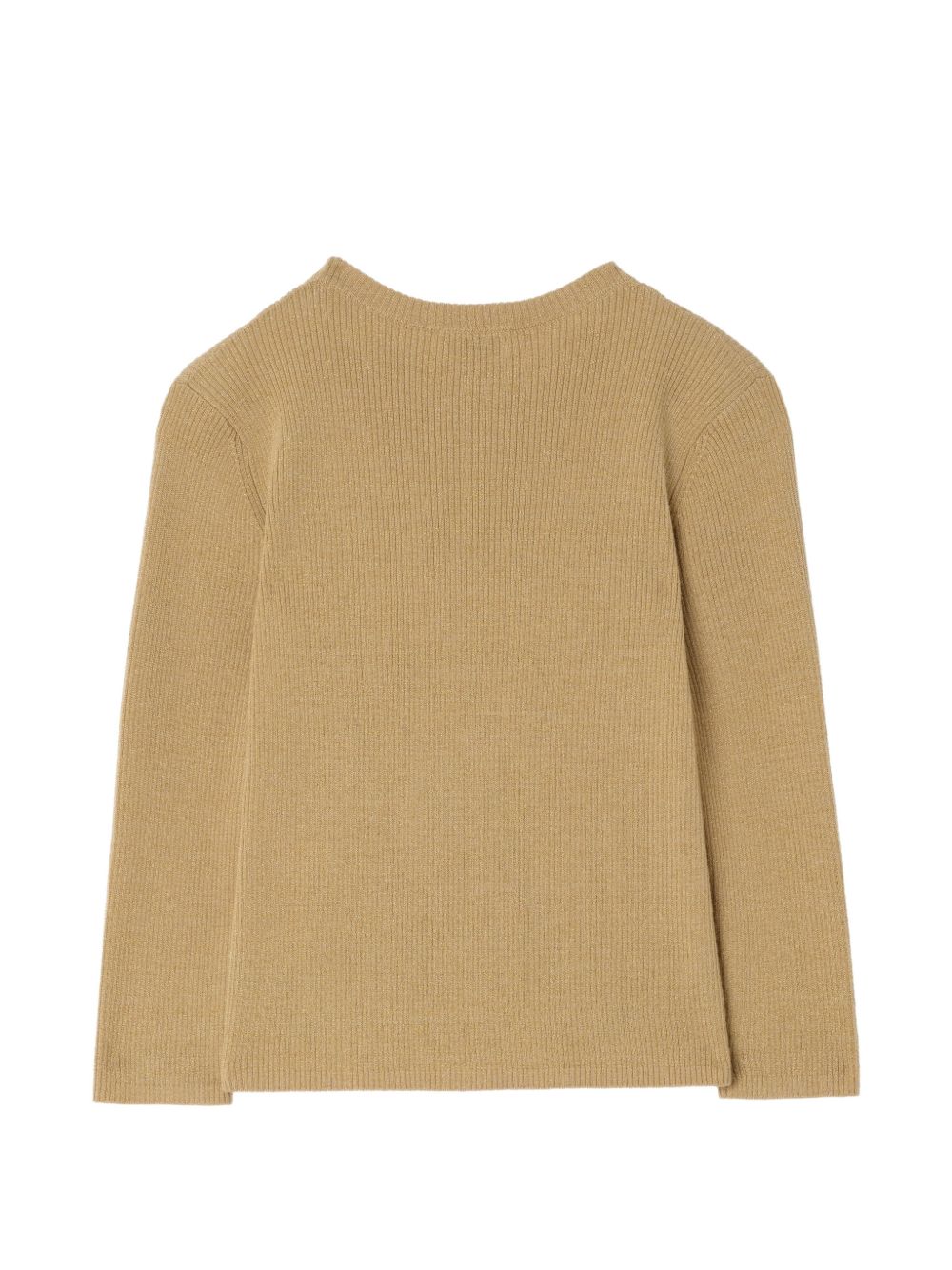 Maglione per bambina Burberry Kids beige con ricamo Equestrian Knight 8131242 B1016 BURBERRY KIDS 
