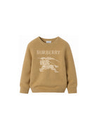 Maglione per bambina Burberry Kids beige con ricamo Equestrian Knight 8131242 B1016 BURBERRY KIDS 