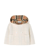 Cappotto per neonati Burberry Kids beige con motivo Check 8131321 A1452 BURBERRY KIDS 