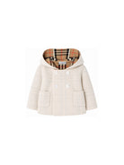 Cappotto per neonati Burberry Kids beige con motivo Check 8131321 A1452 BURBERRY KIDS 
