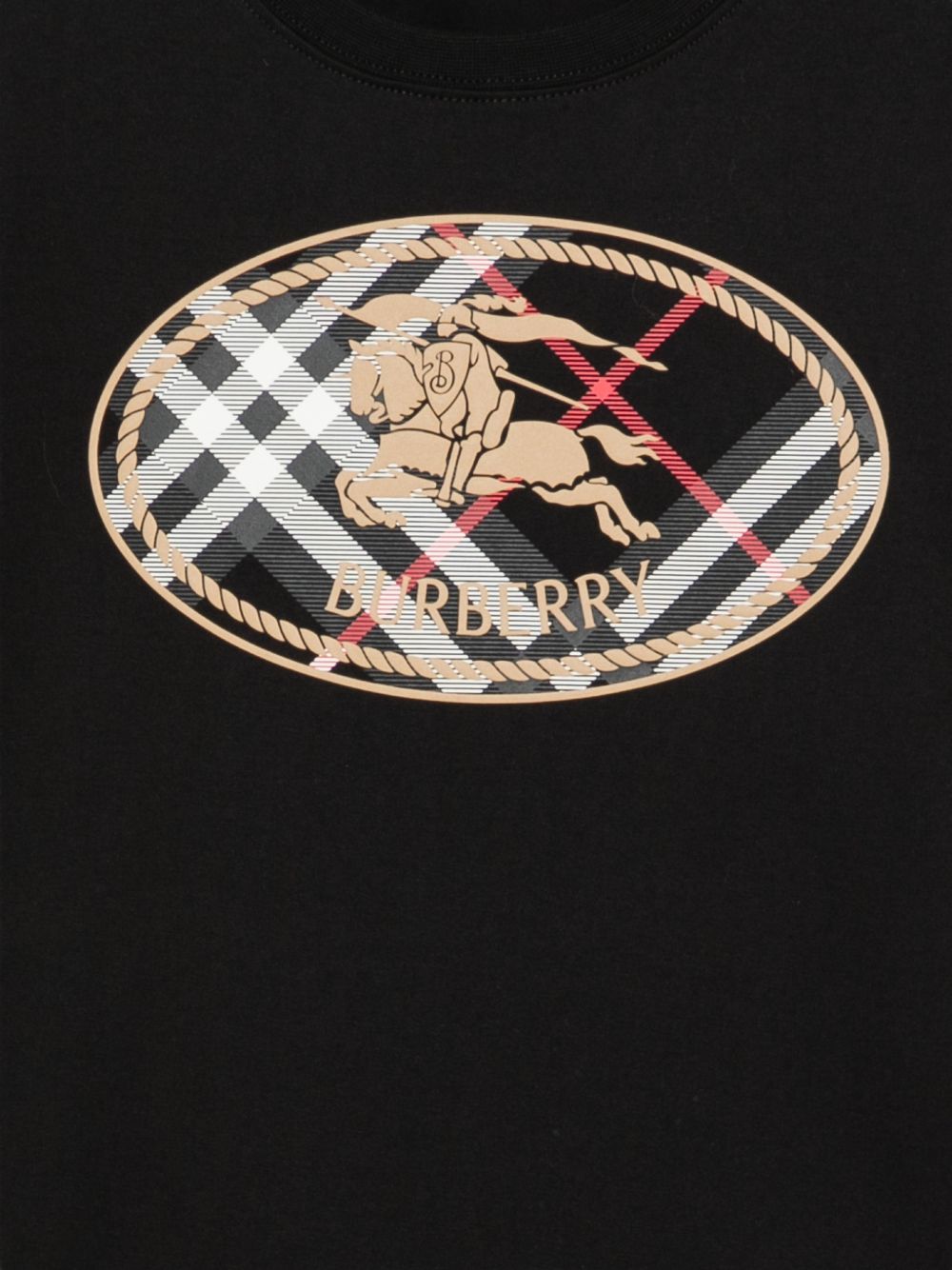 T-shirt per Bambino Burberry Kids nera con stampa logo sul davanti 8131608 A1189 BURBERRY KIDS 