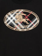 T-shirt per Bambino Burberry Kids nera con stampa logo sul davanti 8131608 A1189 BURBERRY KIDS 