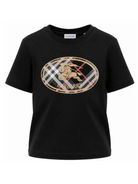 T-shirt per Bambino Burberry Kids nera con stampa logo sul davanti 8131608 A1189 BURBERRY KIDS 