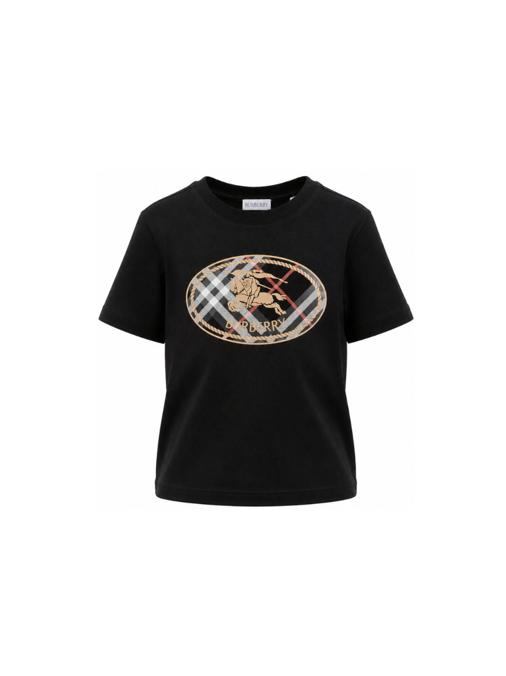 T-shirt per Bambino Burberry Kids nera con stampa logo sul davanti 8131608 A1189 BURBERRY KIDS 