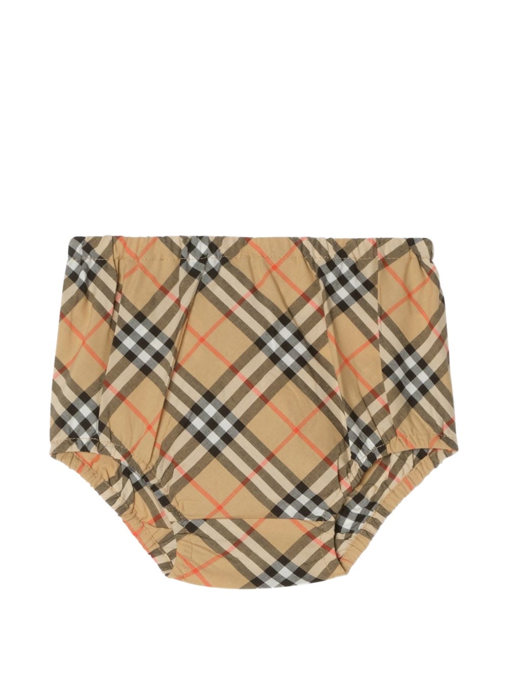 Abito per neonata Burberry Kids bianco con motivo House Check 8131661 A1464 BURBERRY KIDS 