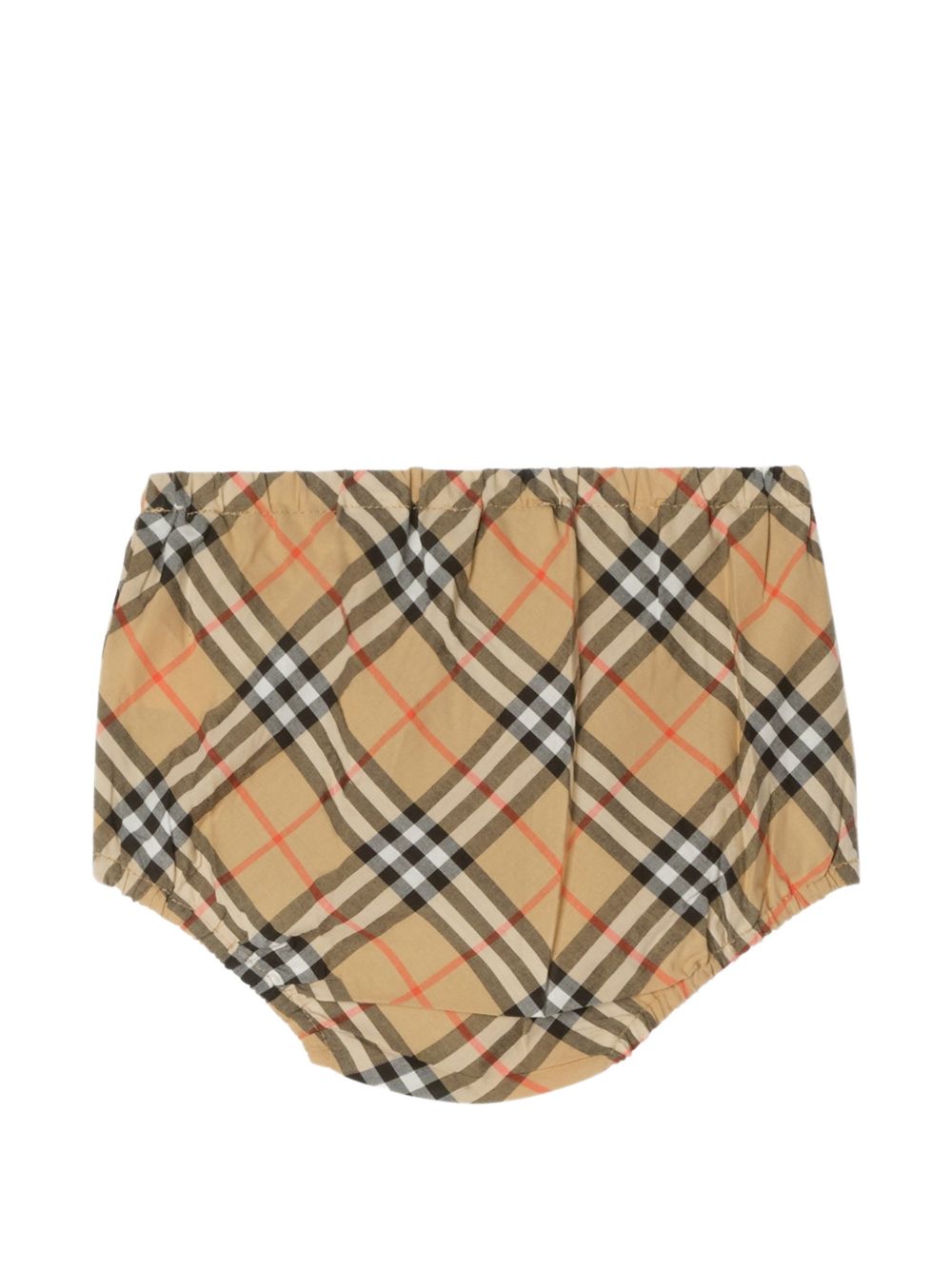 Abito per neonata Burberry Kids bianco con motivo House Check 8131661 A1464 BURBERRY KIDS 