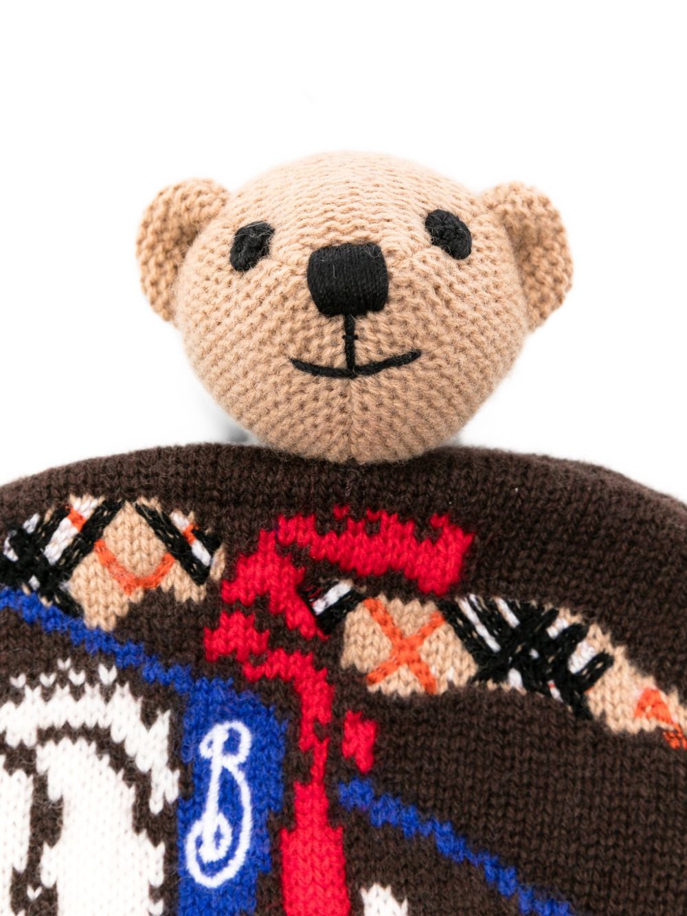 Berretto per bambina Burberry Kids marrone con dettaglio Teddy Bear in rilievo 8131744 A7041 BURBERRY KIDS 