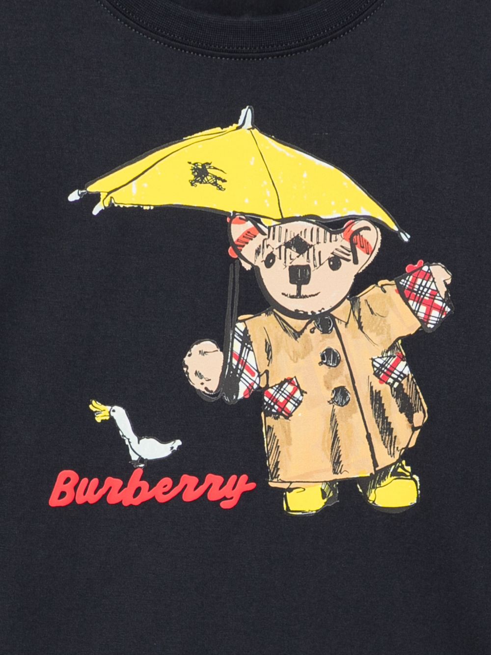 Felpa per bambino Burberry Kids nera con stampa orsetto 8131951 A1662 BURBERRY KIDS 