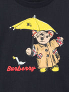 Felpa per bambino Burberry Kids nera con stampa orsetto 8131951 A1662 BURBERRY KIDS 