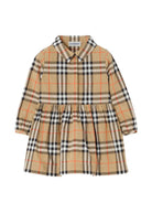 Abito per neonata Burberry Kids beige con motivo House Check 8131987 B9368 BURBERRY KIDS 