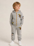 Pantaloni sportivi per bambino Burberry Kids grigi con ricamo Thomas Bear 8131996 A2142 BURBERRY KIDS 