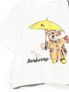 T-shirt per neonata Burberry Kids bianca con stampa orsetto sul davanti 8133500 A2014 BURBERRY KIDS 