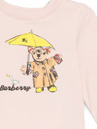 Felpa per neonata Burberry Kids rosa con stampa orsetto sul davanti 8133503 C2989 BURBERRY KIDS 