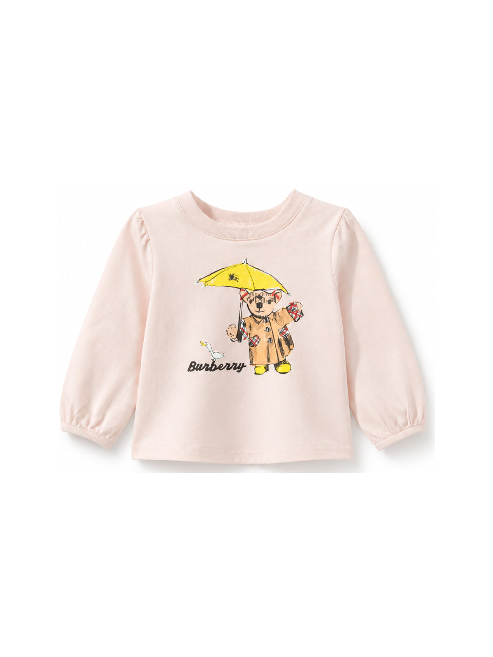 Felpa per neonata Burberry Kids rosa con stampa orsetto sul davanti 8133503 C2989 BURBERRY KIDS 