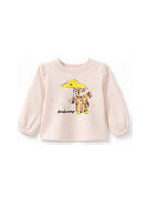 Felpa per neonata Burberry Kids rosa con stampa orsetto sul davanti 8133503 C2989 BURBERRY KIDS 