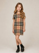 Abito per bambina Burberry Kids beige con motivo Check House 8134233 A7028 BURBERRY KIDS 
