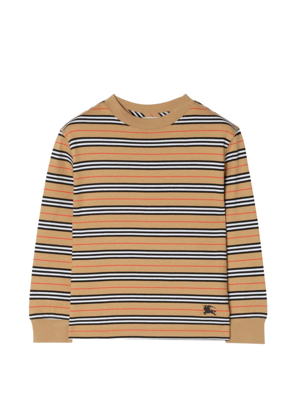 T-shirt per bambino Burberry Kids beige con motivo a righe orizzontali 8135206 B9368 BURBERRY KIDS 