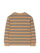 T-shirt per bambino Burberry Kids beige con motivo a righe orizzontali 8135206 B9368 BURBERRY KIDS 