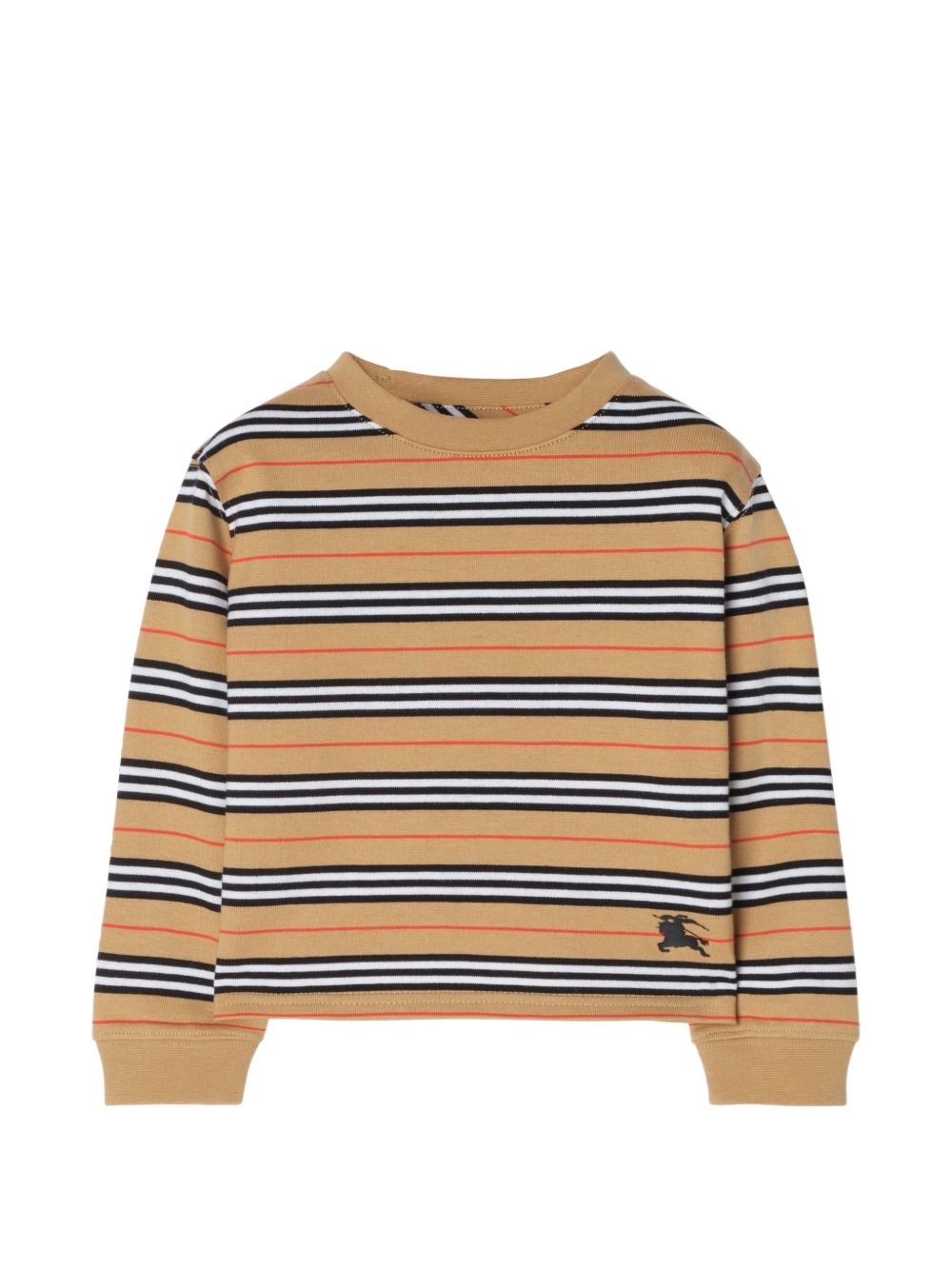 T-shirt per neonato Burberry Kids beige con motivo a righe orizzontali 8135324 B9368 BURBERRY KIDS 