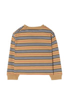 T-shirt per neonato Burberry Kids beige con motivo a righe orizzontali 8135324 B9368 BURBERRY KIDS 