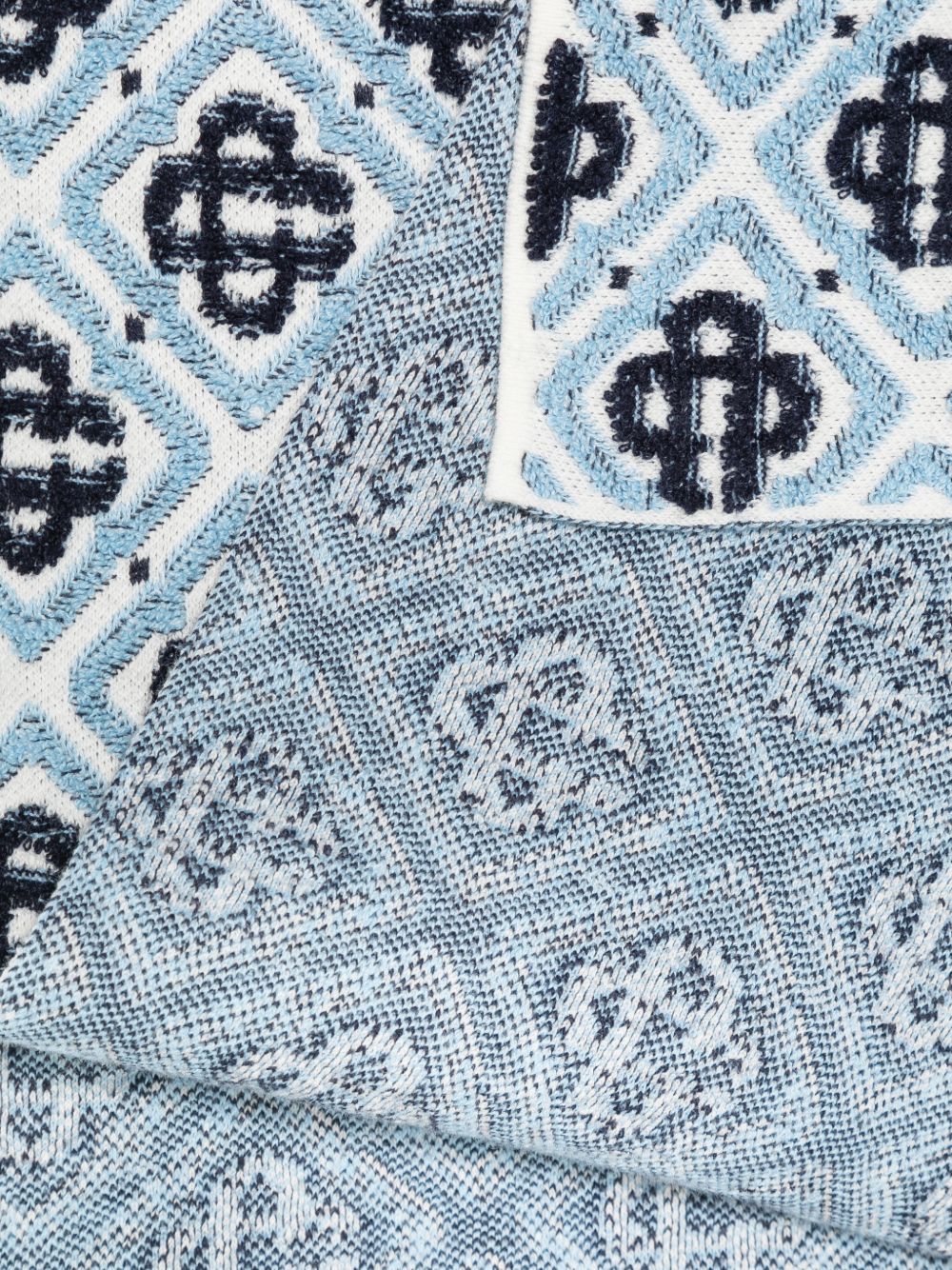 Sciarpa per bambino Casablanca Kids azzurra con motivo monogramma all-over KPF26ACC30201 MULTI CASABLANCA KIDS 