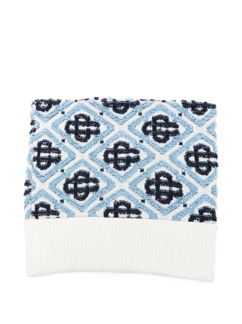 Cappello per bambino Casablanca Kids azzurro con motivo monogramma all-over KPF26HAT12501 MULTI CASABLANCA KIDS 