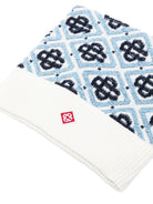 Cappello per bambino Casablanca Kids azzurro con motivo monogramma all-over KPF26HAT12501 MULTI CASABLANCA KIDS 