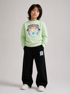 Felpa per bambino Casablanca Kids verde con stampa grafica KPF26JTP37101 CASAAIRSPAY CASABLANCA KIDS 