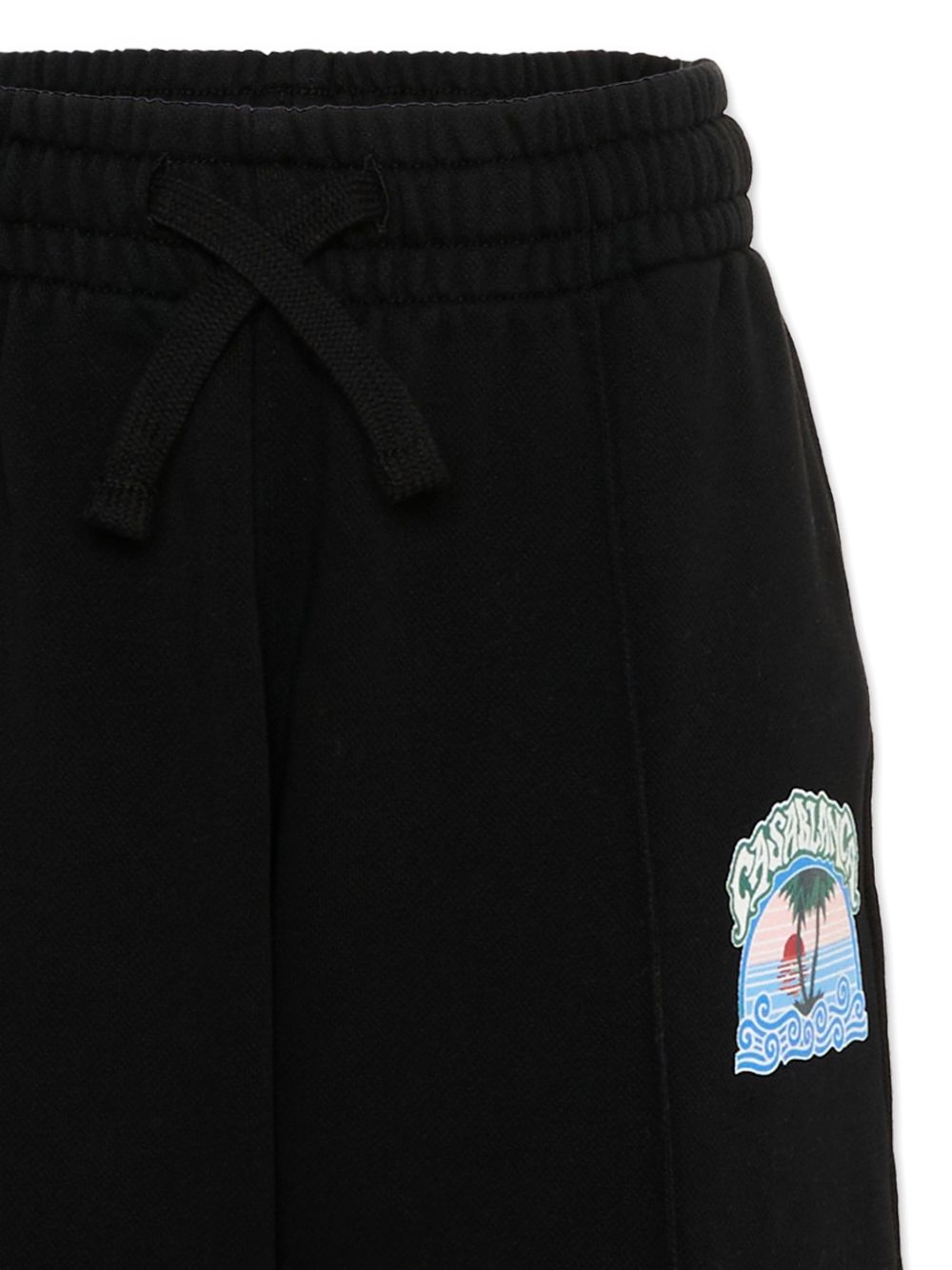 Pantaloni sportivi per bambino Casablanca Kids neri con applicazione laterale KPF26JTR26501 PALM CASABLANCA KIDS 