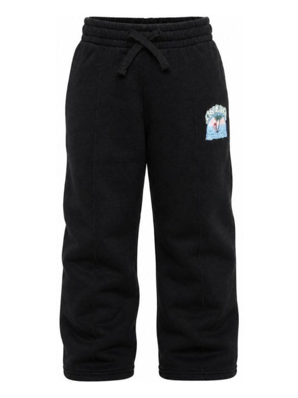 Pantaloni sportivi per bambino Casablanca Kids neri con applicazione laterale KPF26JTR26501 PALM CASABLANCA KIDS 