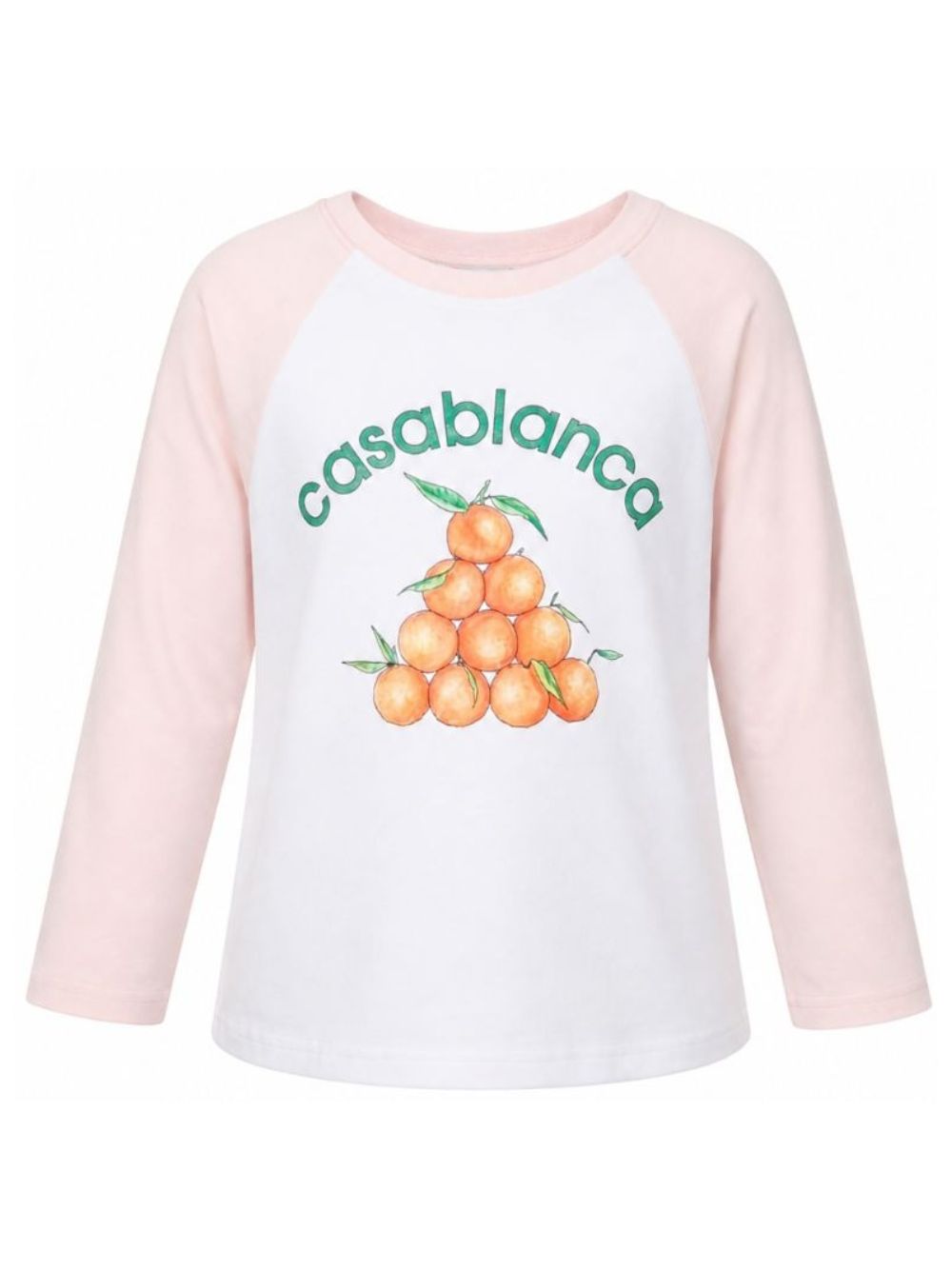 T-shirt per bambina Casablanca Kids bianca e rosa con stampa grafica KPF26JTS09901 PINK WHITE CASABLANCA KIDS 