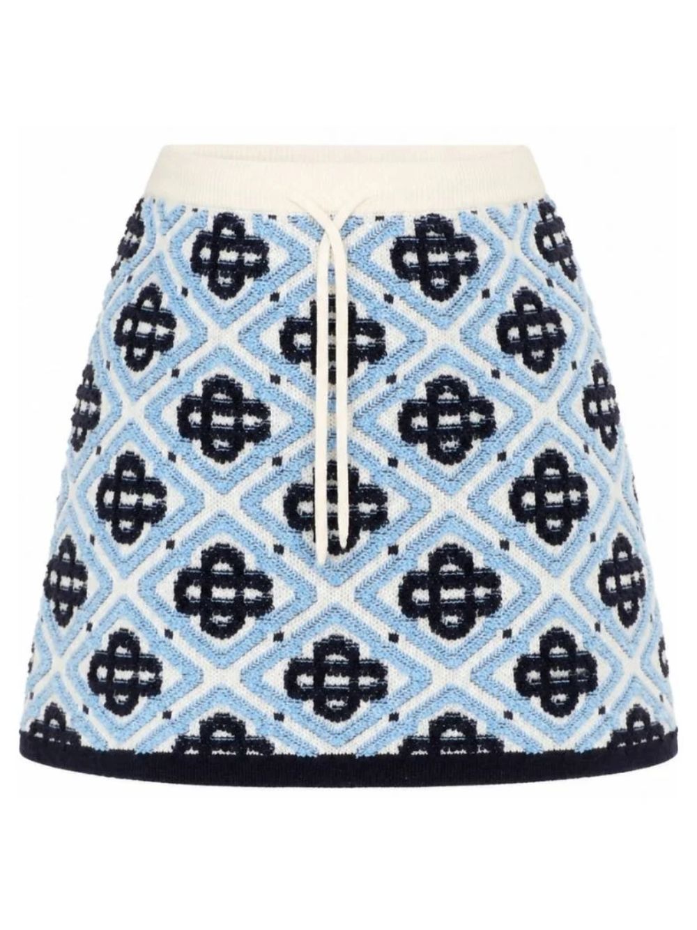 Gonna per bambina Casablanca Kids azzurra con maglia di diamanti KPF26KW151301 MONOGRAM CASABLANCA KIDS 
