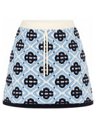 Gonna per bambina Casablanca Kids azzurra con maglia di diamanti KPF26KW151301 MONOGRAM CASABLANCA KIDS 