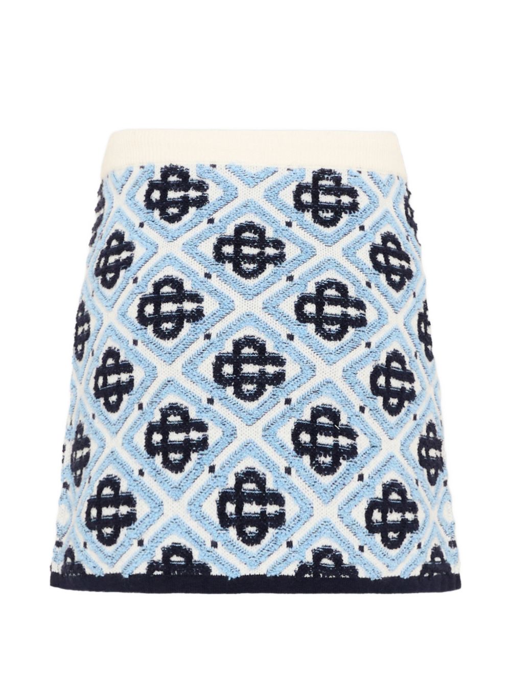 Gonna per bambina Casablanca Kids azzurra con maglia di diamanti KPF26KW151301 MONOGRAM CASABLANCA KIDS 