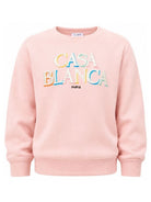 Felpa per bambina Casablanca Kids rosa con ricamo logo KPF26KW151501 STACKED CASABLANCA KIDS 