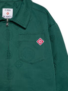 Giacca per bambino Casablanca Kids verde con monogram KPF26SH30501 GREEN CASABLANCA KIDS 
