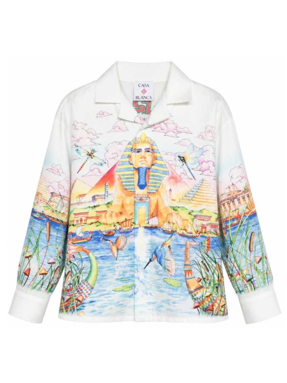 Camicia per bambino Casablanca Kids multicolor con stampa grafica KPF26SH30601 EGYPT CASABLANCA KIDS 