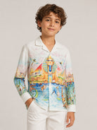 Camicia per bambino Casablanca Kids multicolor con stampa grafica KPF26SH30601 EGYPT CASABLANCA KIDS 