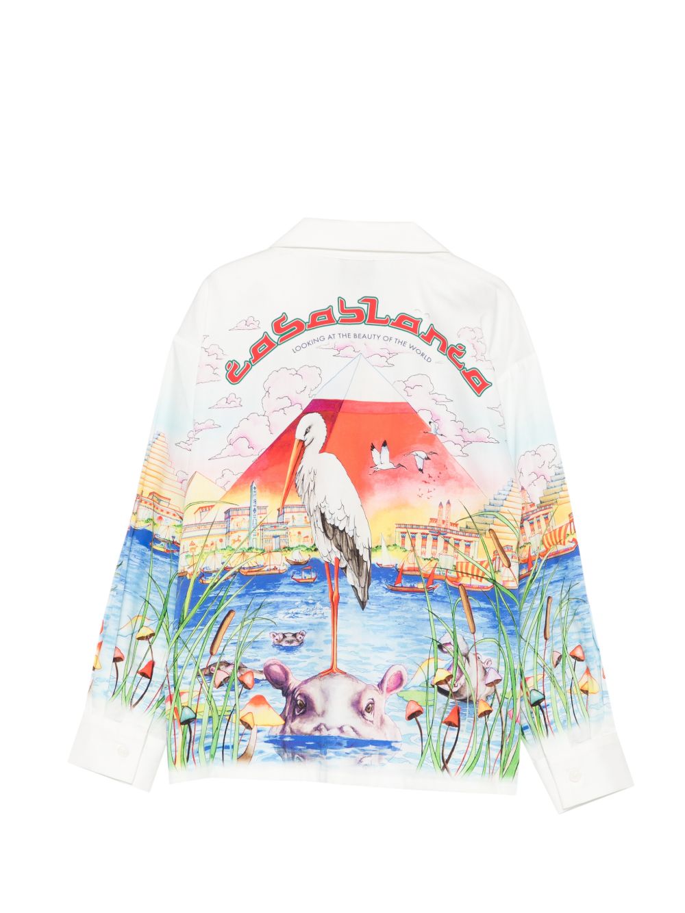 Camicia per bambino Casablanca Kids multicolor con stampa grafica KPF26SH30601 EGYPT CASABLANCA KIDS 