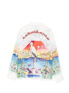 Camicia per bambino Casablanca Kids multicolor con stampa grafica KPF26SH30601 EGYPT CASABLANCA KIDS 