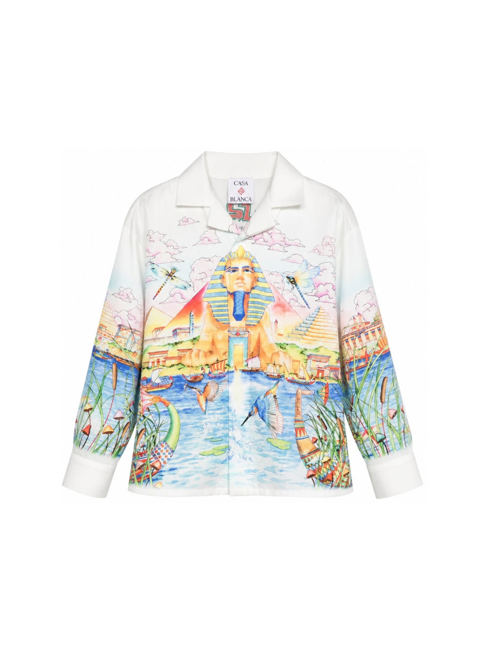 Camicia per bambino Casablanca Kids multicolor con stampa grafica KPF26SH30601 EGYPT CASABLANCA KIDS 