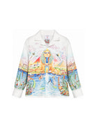 Camicia per bambino Casablanca Kids multicolor con stampa grafica KPF26SH30601 EGYPT CASABLANCA KIDS 