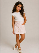 Gonna per bambina Casablanca Kids rosa con bottoni<BR/> KPF26SK24001 PINK CASABLANCA KIDS 