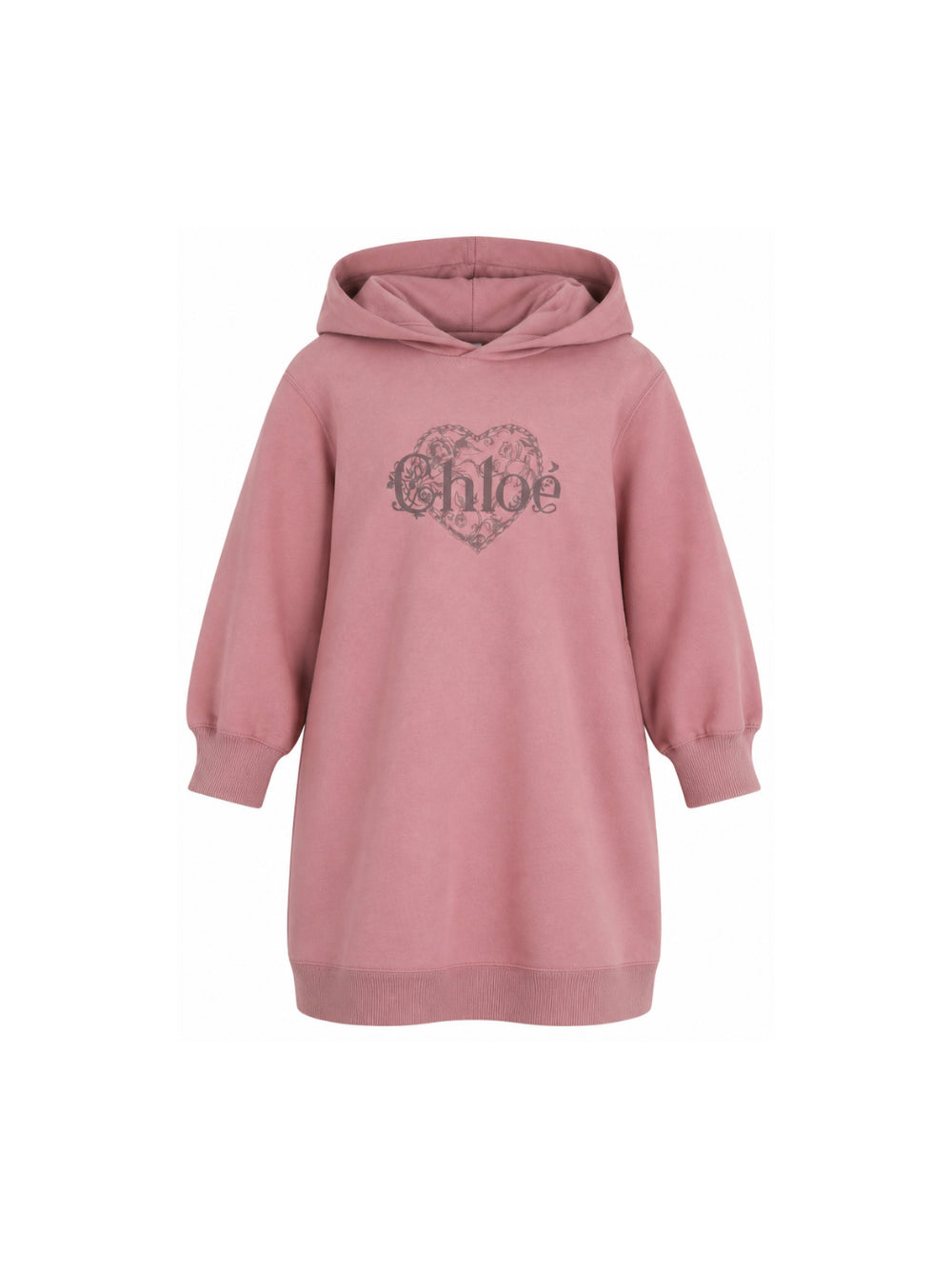 Abito per bambina Chloé Kids rosa con stampa con logo sul davanti C21245 48W CHLOE' KIDS 