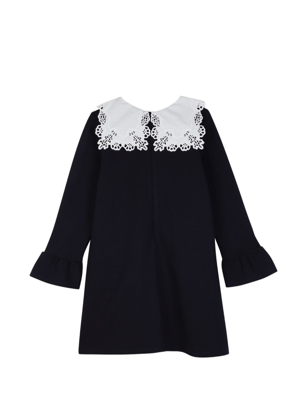 Abito per bambina Chloé Kids blu con colletto in broderie anglaise C21246 859 CHLOE' KIDS 