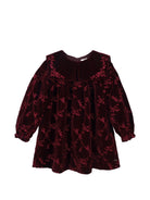 Abito per bambina Chloé Kids rosso con finitura vellutata C21248 95K CHLOE' KIDS 