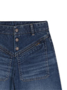 Bermuda per bambina Chloè Kids in denim con due tasche frontali applicate C21260 Z10 CHLOE' KIDS 